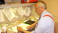 Bill Thigpen at Work Bill Thigpen performs office work at Goodwill Keystone Area.