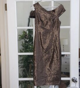 A Ted Baker Metallic Dress