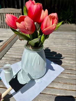 Easter Flower Vase Painting