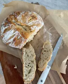 Homemade Bread Cut