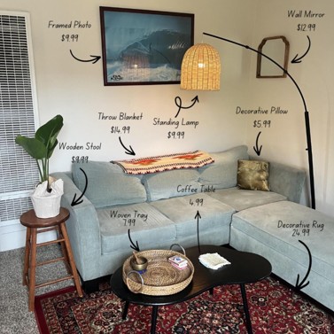 Thrifted Living Room Set Up
