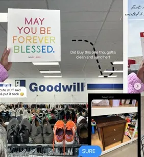 A picture of someone holding a sign saying "May You Be Forever Blessed"